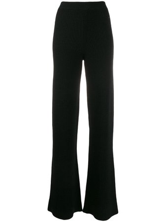 Shop black Cashmere In Love ribbed flared Cortina trousers with Express Delivery - Farfetch