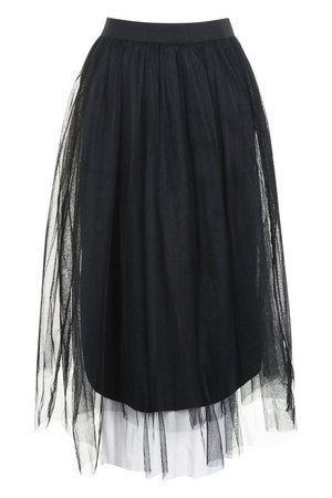 Tall Boutique Tulle Mesh Midi Skirt | Boohoo UK