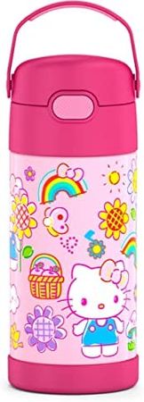 Amazon.com: THERMOS FUNTAINER 12 Ounce Stainless Steel Vacuum Insulated Kids Straw Bottle, Hello Kitty: Home & Kitchen