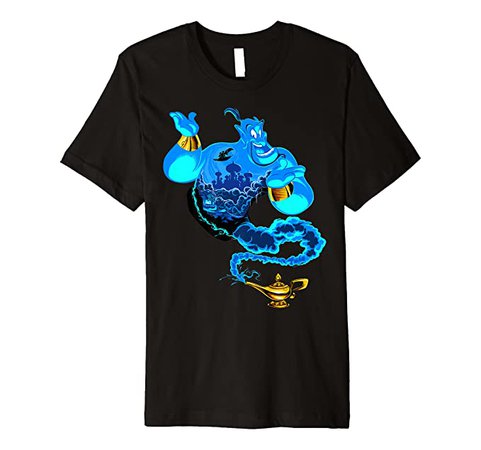 Amazon.com: Disney Aladdin Genie Portrait Agrabah Fill Premium T-Shirt: Clothing