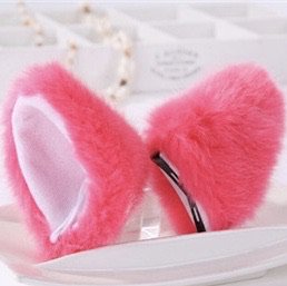 Pink Car Ears Clips