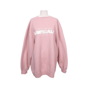 pink oversized sweatshirt
