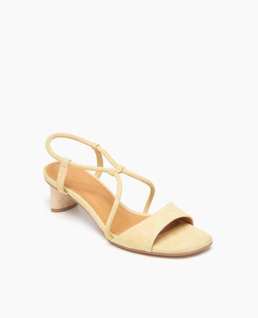 Coclico Women's Noble Sandal in Pale Yellow Suede – COCLICO