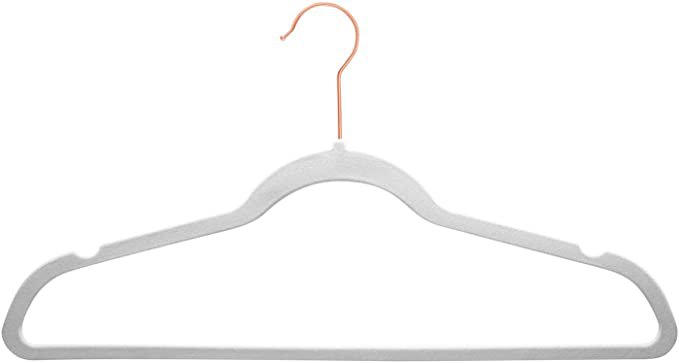 Amazon.com: AmazonBasics Slim, Velvet, Non-Slip Clothes Suit Hangers, Black/Gold - Pack of 50: Home & Kitchen