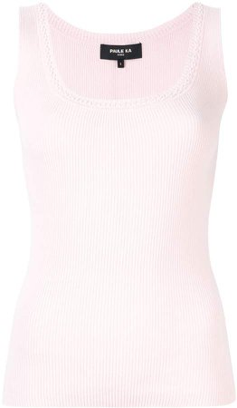 ribbed sleeveless knit top