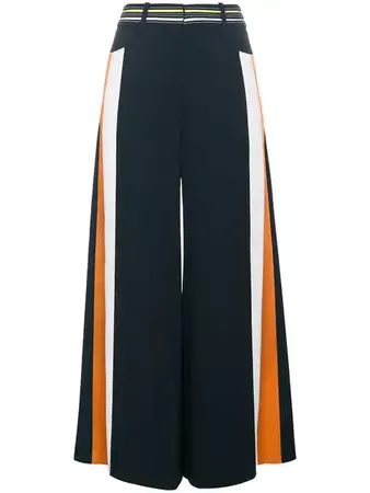 Peter Pilotto Striped Culottes With Contrasting Waistband - Farfetch