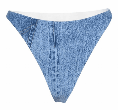 Dior Denim Bikini Bottom Blue