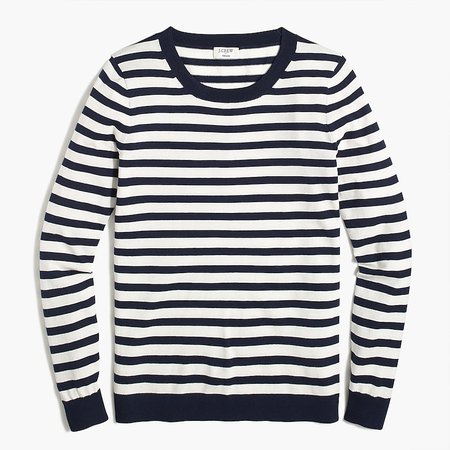 J.Crew Factory: Classic Striped Cotton Teddie Sweater For Women