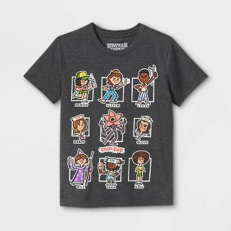 Boys' Stranger Things Short Sleeve Graphic T-shirt - Gray M : Target