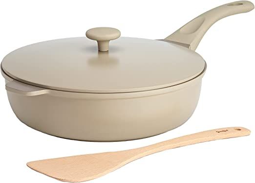 Goodful All-in-One Pan, Multilayer Nonstick, High-Performance Cast Construction, Multipurpose Design Replaces Multiple Pots and Pans, Dishwasher Safe Cookware, 11-Inch, 4.4-Quart Capacity, Linen: Home & Kitchen