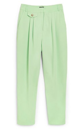 River Island Pleated Tapered Trousers | Nordstrom