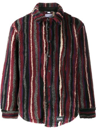Napa By Martine Rose Striped Shearling Jacket | Farfetch.com