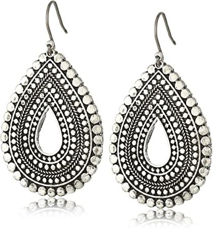 Amazon.com: Lucky Brand "Blue Moon" Trial Tear Drop Earrings: Jewelry