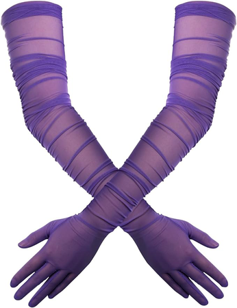 purple gloves purple mesh gloves accessories