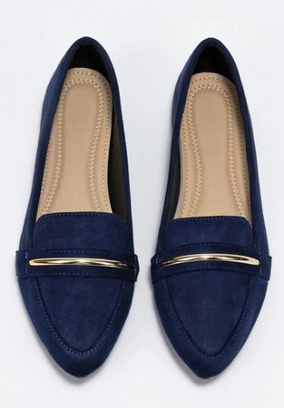 shein blue loafers