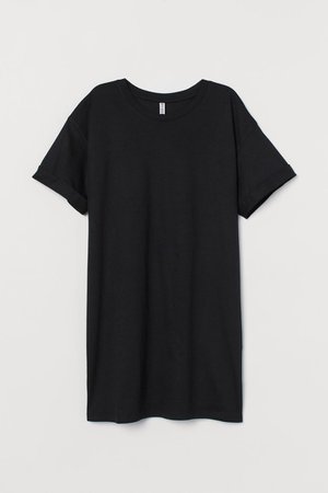 Long T-shirt - Black - Ladies | H&M GB
