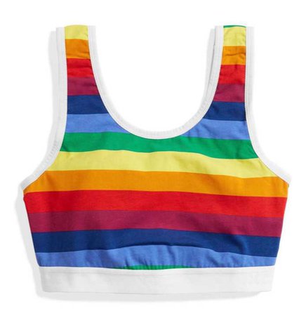 rainbow bra top