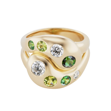 Brent Neale - Knot Ring with 8 Round Birthstones