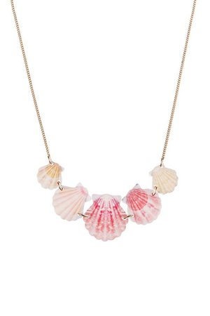 shell necklace pink