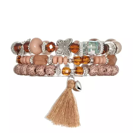 Minhin Bohemian Bracelet Sets for Women,3 Piece Stackable Stretch Bracelets,Multi-Color Boho Jewelry for Dainty Woman Best Gift - Walmart.com