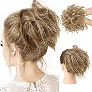Amazon.com : Messy Bun Hair Piece Hair Bun Thick Updo Scrunchies Hair Extensions Ponytail Hair Pieces for Women Girls Light Brown Mix Ash Blonde : Beauty & Personal Care