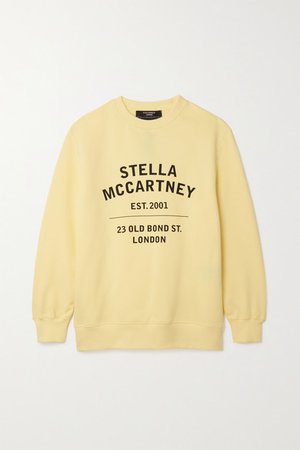 Printed Cotton-jersey Sweatshirt - Yellow