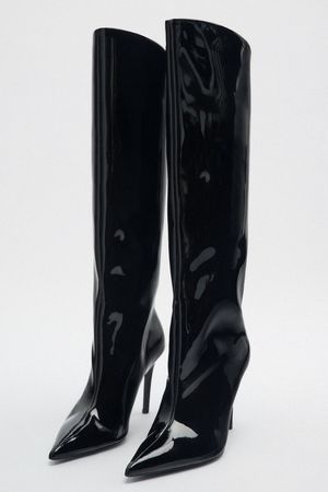 HEELED OVER THE KNEE BOOTS - Black | ZARA United States