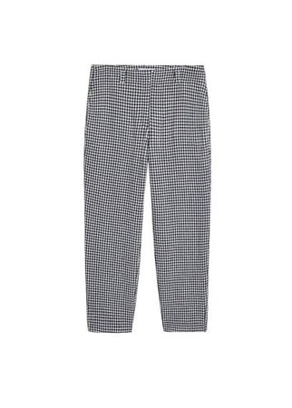 Violeta BY MANGO Gingham check pattern trousers