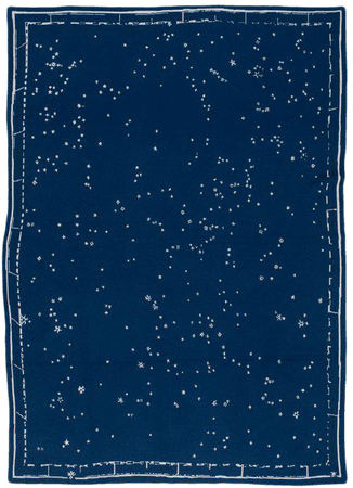 Constellation Cashmere Blanket, Midnight, King | Chairish