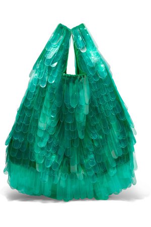 Dries Van Noten | PVC-embellished tulle and canvas tote | NET-A-PORTER.COM