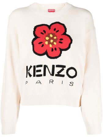 Kenzo Boke Flower intarsia-knit Jumper - Farfetch