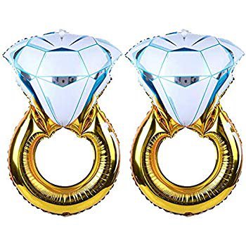 Amazon.com: Engagement Party Decorations-Giant 45 inch Diamond Wedding Ring Balloons,Extra-Large Engaged Banner and Glittering Gold Ring Confetti Set for Engagement Bachelorette and Bridal Shower Decorations: Health & Personal Care