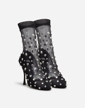 Dolce & Gabbana Ricamo Sock Heels