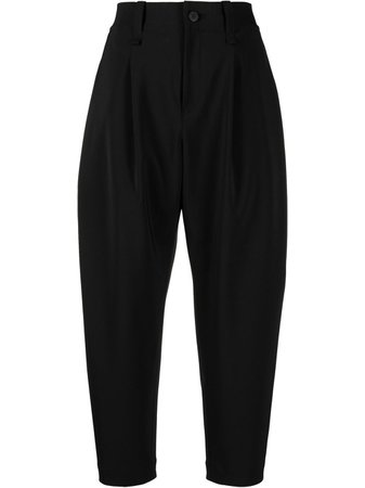 Issey Miyake high-rise Tapered Cropped Trousers - Farfetch