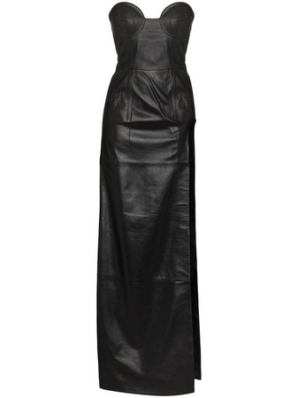 Mônot strapless leather gown - FARFETCH