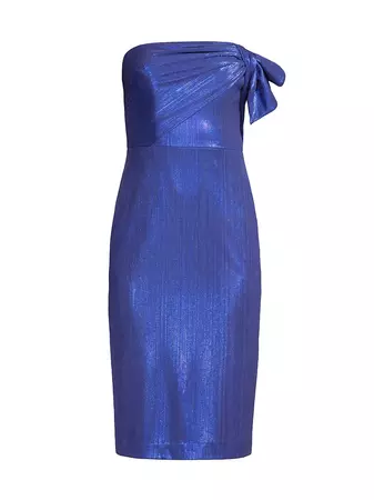 Shop Black Halo Eve Divina Strapless Metallic Dress | Saks Fifth Avenue