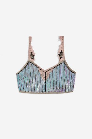 Sequin Mermaid Bralet | Topshop