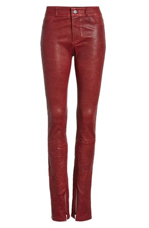 PAIGE Constance Leather Skinny Pants | Nordstrom