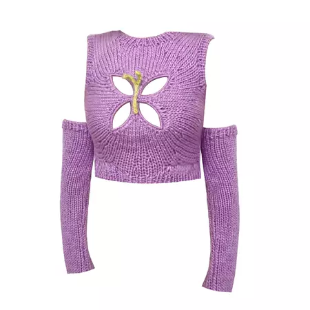 Butterfly Cut Knit Sweater – Lirika Matoshi