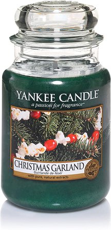 Amazon.de: Yankee Candle Duftkerze im Glas (groß) | Christmas Garland | Brenndauer bis zu 150 Stunden