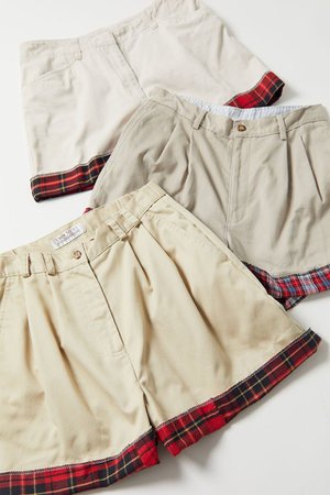 Urban Renewal Recycled Flannel Cuff Chino Short | Urban Outfitters