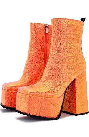 orange gogo boots - Google Search