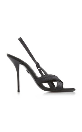 Keira Slingback Satin Sandals By Dolce & Gabbana | Moda Operandi