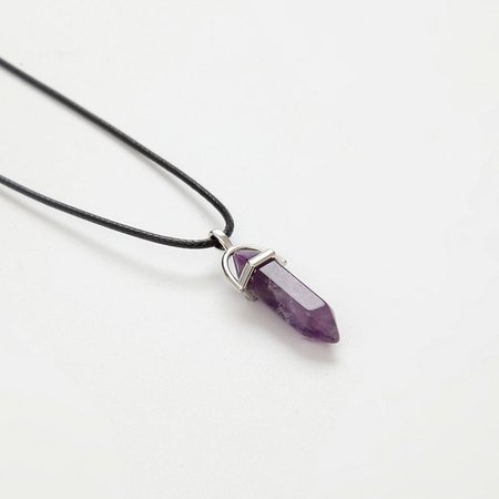 purple pendant necklace