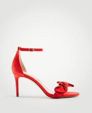Kinsley Suede Bow Heeled Sandals