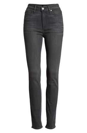 PAIGE Hoxton Transcend High Waist Skinny Jeans (Grey Peaks) | Nordstrom