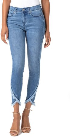 Abby Scallop Hem Crop Skinny Jeans
