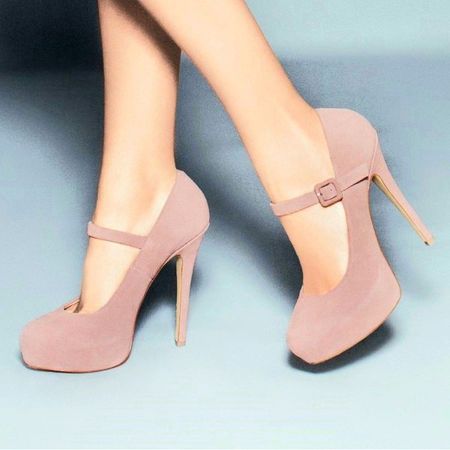 blush pink heels