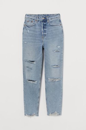 Slim Mom High Ankle Jeans - Light blue - Ladies | H&M US
