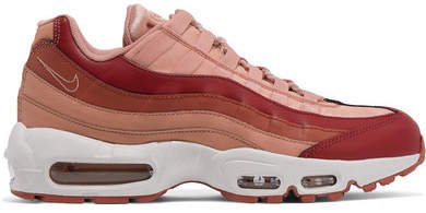 Air Max 95 Suede And Leather Sneakers - Blush